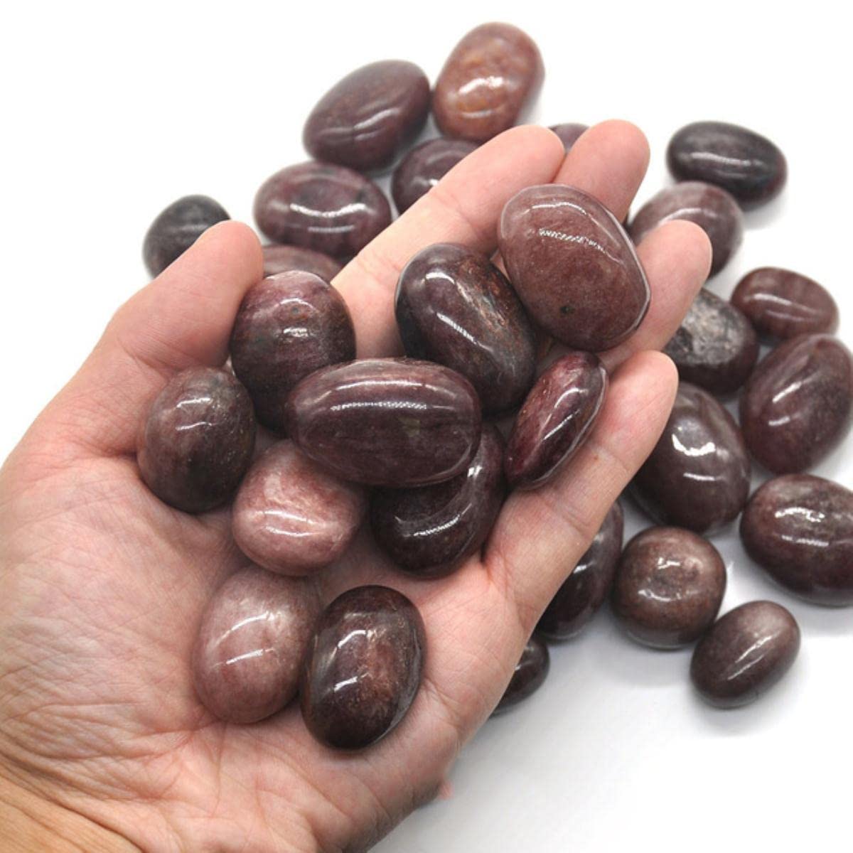 Crystal Healing Pietra di Ghiaia Burattata Lucidata Gemme Minerali Gemma Decorazione Acquario Grezzo-Quarzo Fragola Rs,500g