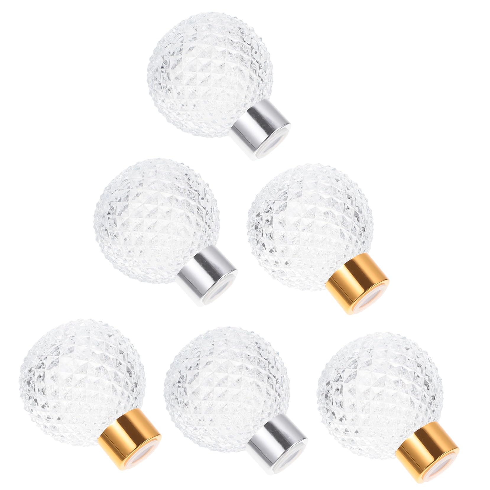 POPETPOP 6 pezzi Bottiglie Vuote in Vetro per Conservazione Odori e Contenitori Trasparenti Portatili per Profumi da Viaggio e Altri Liquidi Colore Casuale Colore Casuale