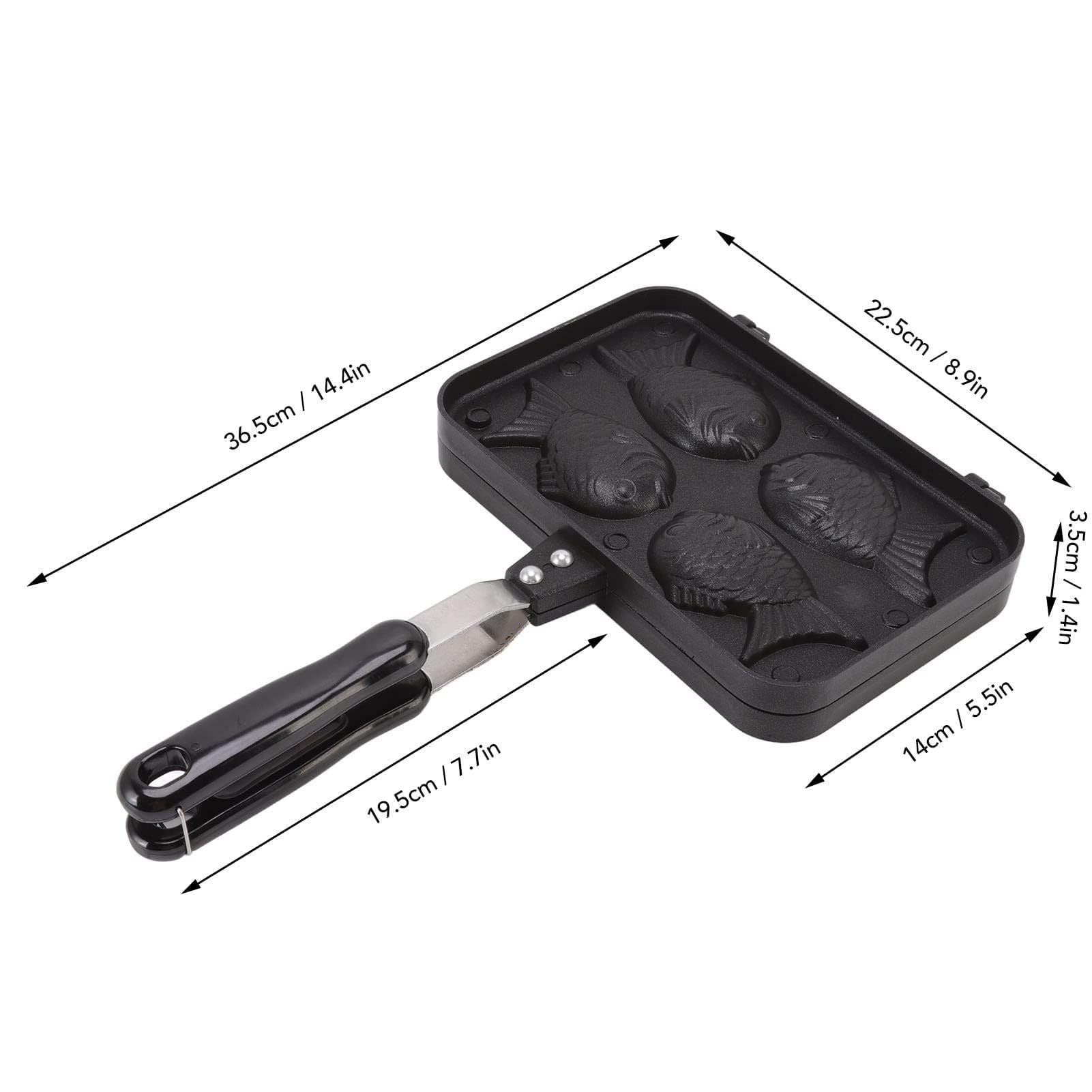 Taiyaki Pan, Tortiera a Forma di Pesce Waffle Cake Make Pan Pancake Maker Antiaderente Doppia Teglia Waffle Stampo per Cottura Piastra per Domestica Fai da Te
