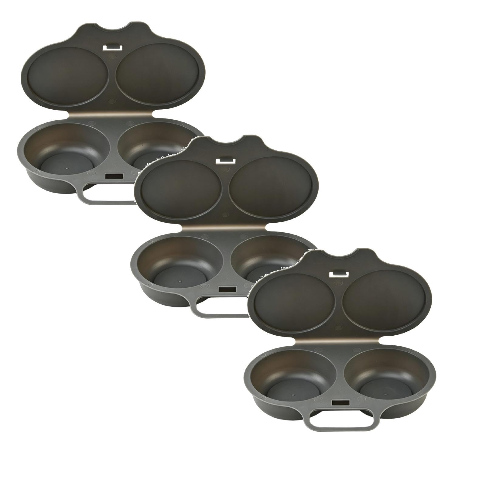 Microwave Egg Poacher With Lid & Handle Dual Cavity Microwave Egg Poacher