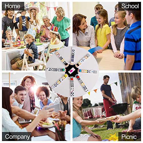 Kalolary Mexican Train Dominoes Spiel, 91 Stück Doppel 12 Farb Domino Set