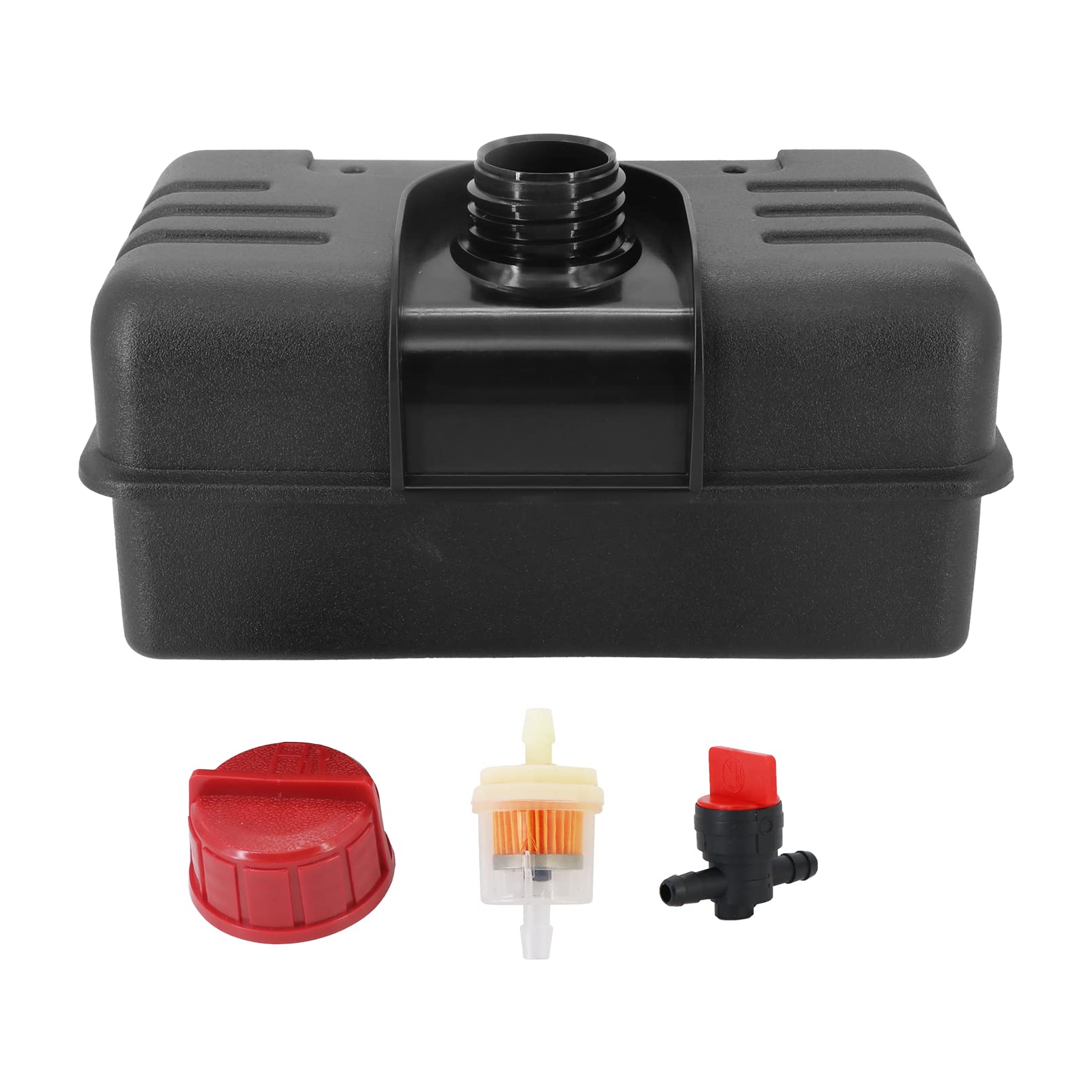 Fuel Tank With Cap Gas 4 Quart Compatible with Various Tecumseh Engines Including H35-45751Y HM100-159090H HM80-155490S HM80-155579T OHSK120-222005A & other models Replace #37290 & 34156