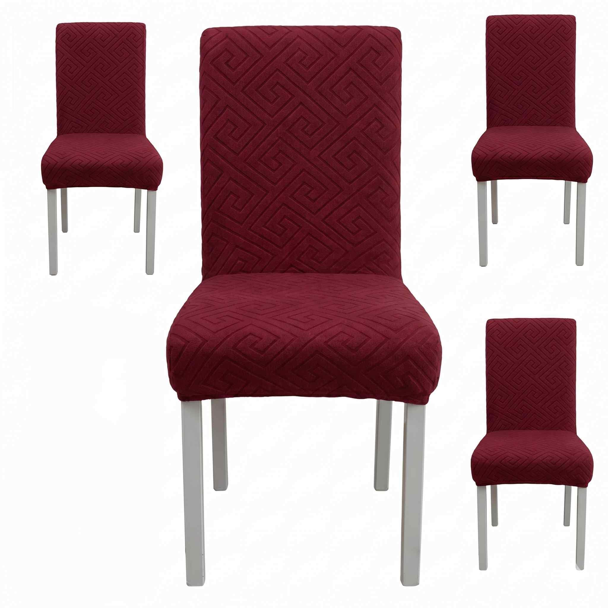 Styleys Elastic Chair Covers - 6 Pack Taupe -13