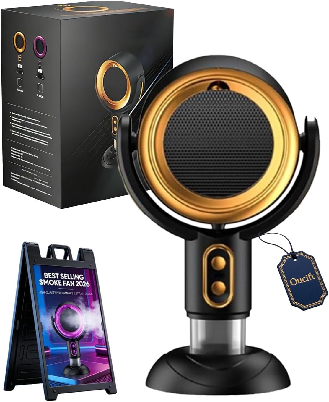 Smoke Away Purifier Fan for Cooking, Portable Electric Smoking Air Purifier for Indoors Rechargeable Traval Smoke Purifiers Fan Mini Home Smokeaway Fans for Removes Smokes and Odors