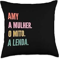 Vista 4 de Funny Portuguese First Name Design - Amy Throw Pillow