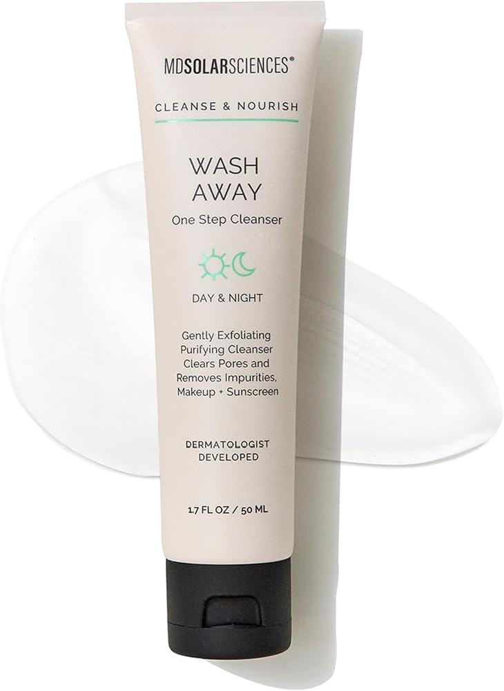 MDSolarSciences Wash Away One Step Cleanser, Gentle Foaming Oil Cleanser with Salicylic Acid, Apple & Pineapple Extracts, Hydrating, Exfoliating & Purifying Clean & Cruelty Free, 5 oz — 사진 1