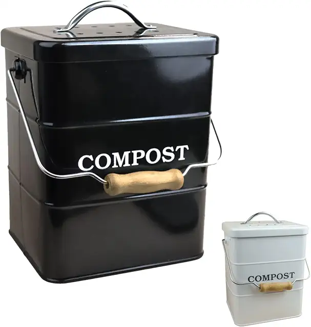 Composteur de Cuisine Linxor 3L - Bac à Compost Rectangulaire Anti-Odeurs