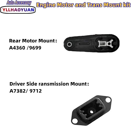 Miniatura 10 de Juego de 4 soportes de motor compatibles con Nissan Altima 2.5L A4350 A4353 A4340 A4339 2007 2008 2009 2010 2011 2011 2012 2013 2014 2015 2016 2017