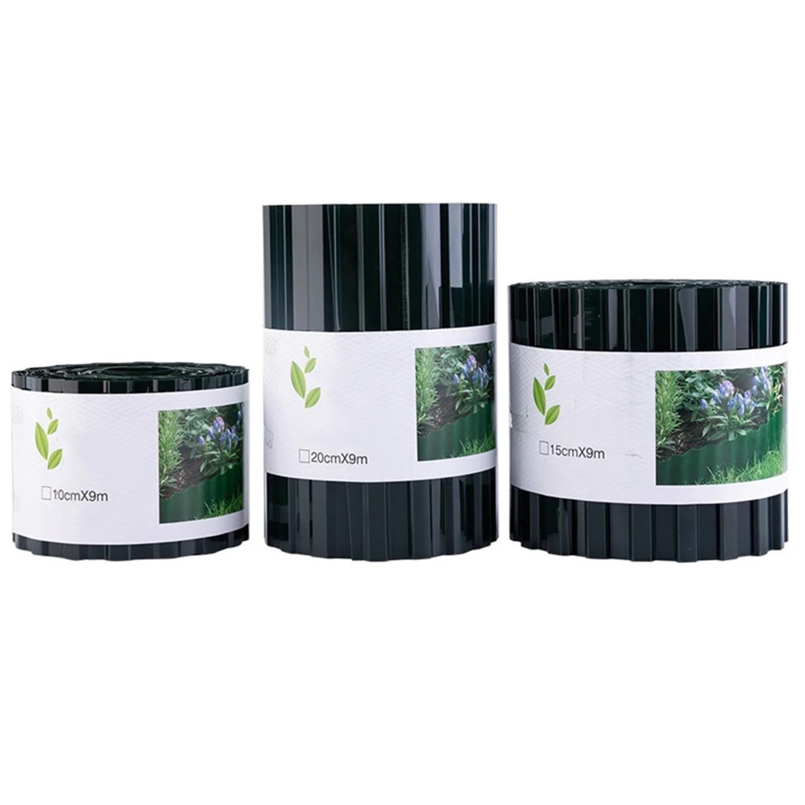 Bordura de Jardín de Plástico Generous Coverage Garden Barrier Easy Installation Fence Install Neat(Dark green-10cmx9m)