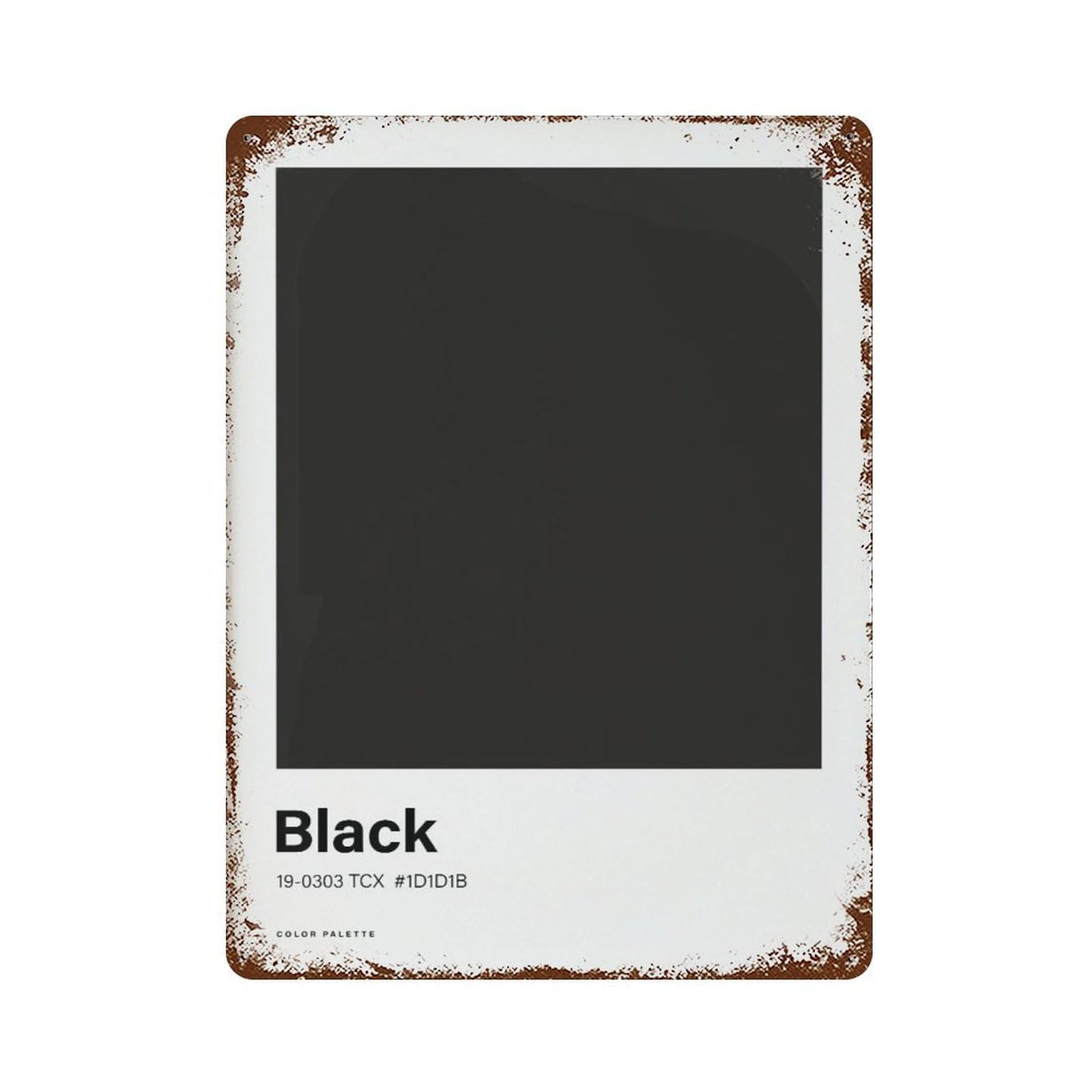 xiaoxiaoshen Black Color Palette Neutral Nordic Decor Wall Decor Art Metal Tin Poster Modern Home Decor Art Home Bar Shop Decorations Vintage Sign 40x30cm