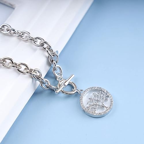 Miniatura 4 de Pulsera de cadena gruesa, cadena de eslabones dorados, pulsera de palanca con dije de disco de diamantes de imitación, pulsera con cierre de OT,