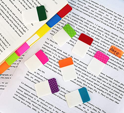 Image of ELII 900 Pieces Tabs Sticky Index Tabs,Writable and Repositionable File Tabs Flags Colored Page Markers Labels for Reading Notes, Books and Classify Files, 41 Sets (Index Tabs)