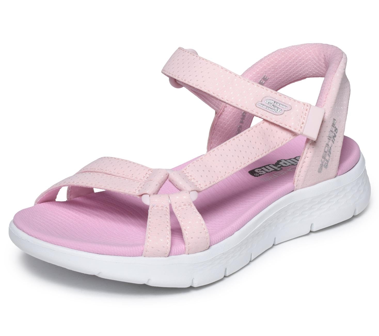 Skechers Baby Mädchen Go Walk Flex Sandal Lots of SOL, Pink, 13 UK Child