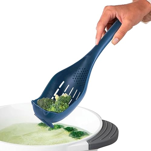 Miniatura 7 de Cuchara multifuncional de cocina  Cuchara multiusos con agujeros cuchara de servir pequeña con mango largo ergonómico para colgar agujero para moler