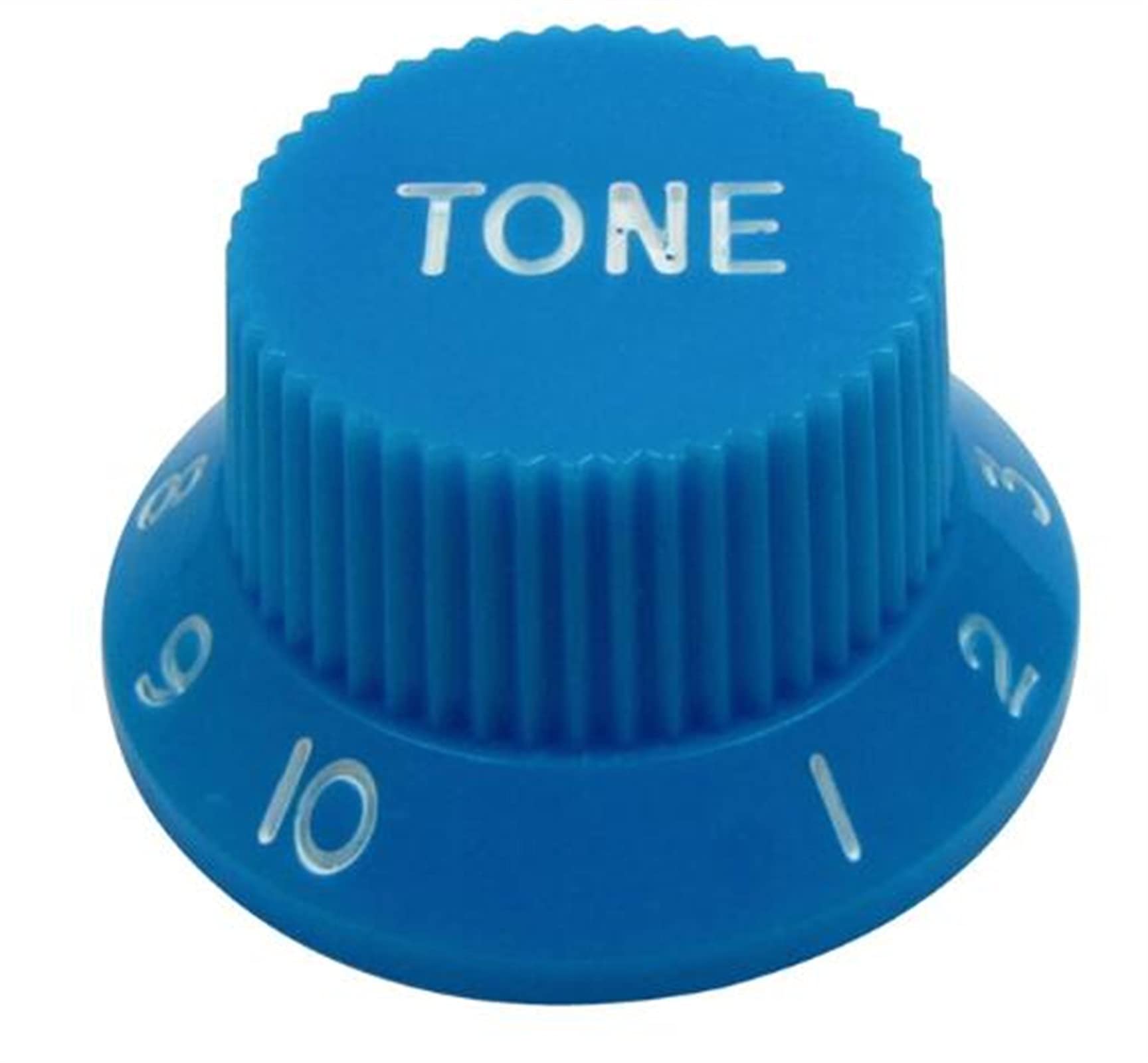 Bouton de contrôle de guitare en aluminium acrylique noir GUMMMY bleu clair pour basse