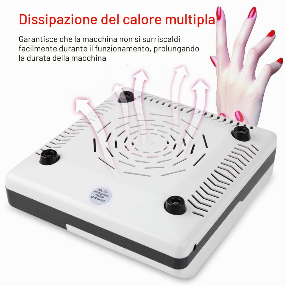 Aspirapolvere per unghie, 60 W, 2 in 1, per unghie Sun, raccogli polvere professionale, pulitore in polvere migliorato per unghie, manicure, nail art, pedicure (01)