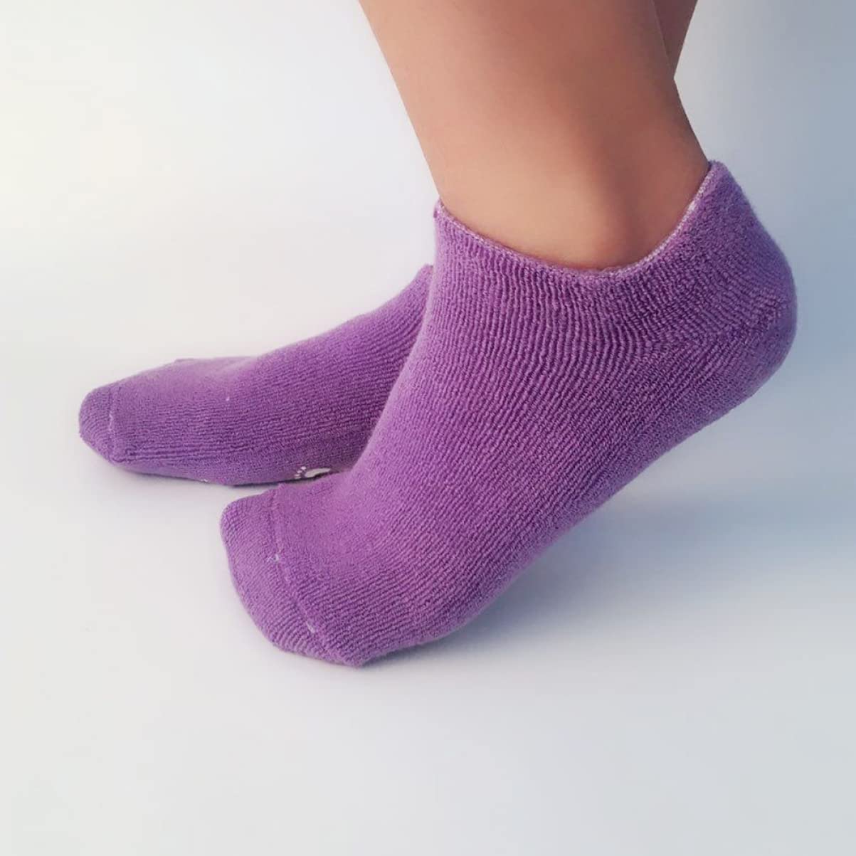FRCOLOR 2 Pezzi Screpolato Re per Pelle E Guanti Idratanti Cura ' Guarire Cotone con Gel Ruvido Termoplastico Bellezza Piedi Calzini Spa Viola Secco