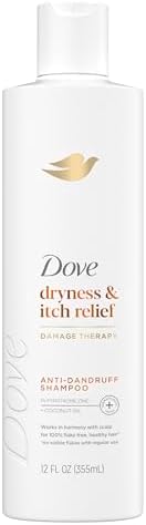 Dove Damage Therapy Derma Shampoo Dryness + Itch for Flaky Scalp with Pyrithione Zinc and Coconut Oil 12 Fl Oz