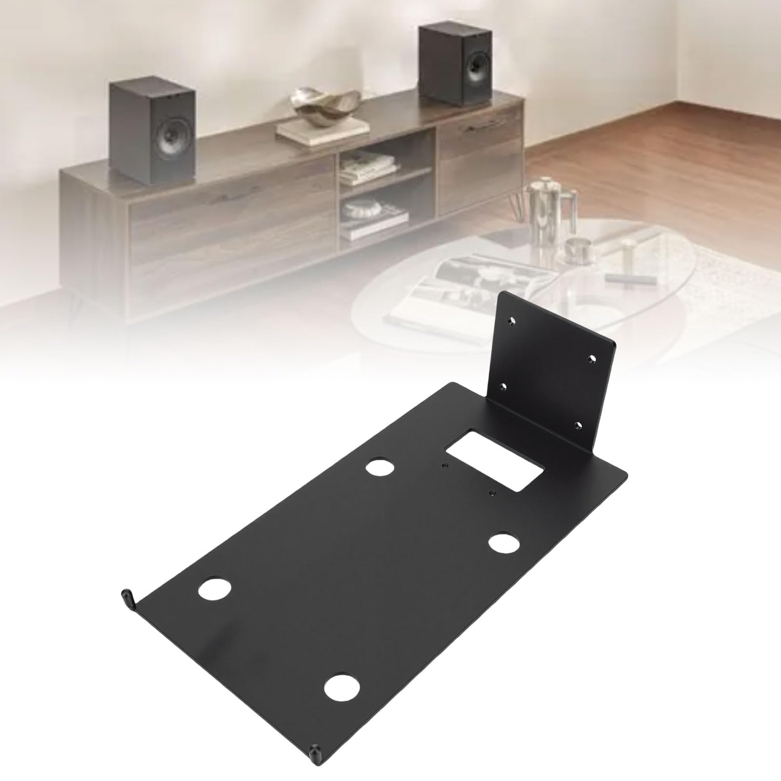 Staffa da Parete per Altoparlanti, Supporto in Metallo Resistente per Altoparlanti HiFi Wireless Coda W, con Tutti gli Accessori di Installazione, Design Inclinabile e Girevole