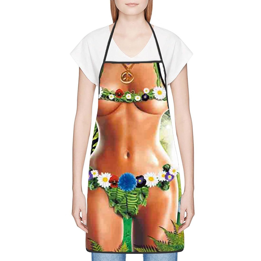 Clyhon 1 Piezas Delantal Divertido de Cocina Funny Cooking Sexy Apron Barbacoa Fiesta Delantal Barbacoa Fiesta Delantal para Mujeres