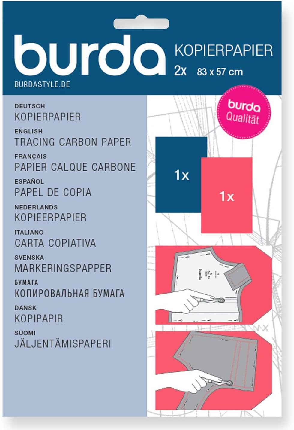Burda Tracing Carbon Paper Blue 1 x Red, One Size Arts