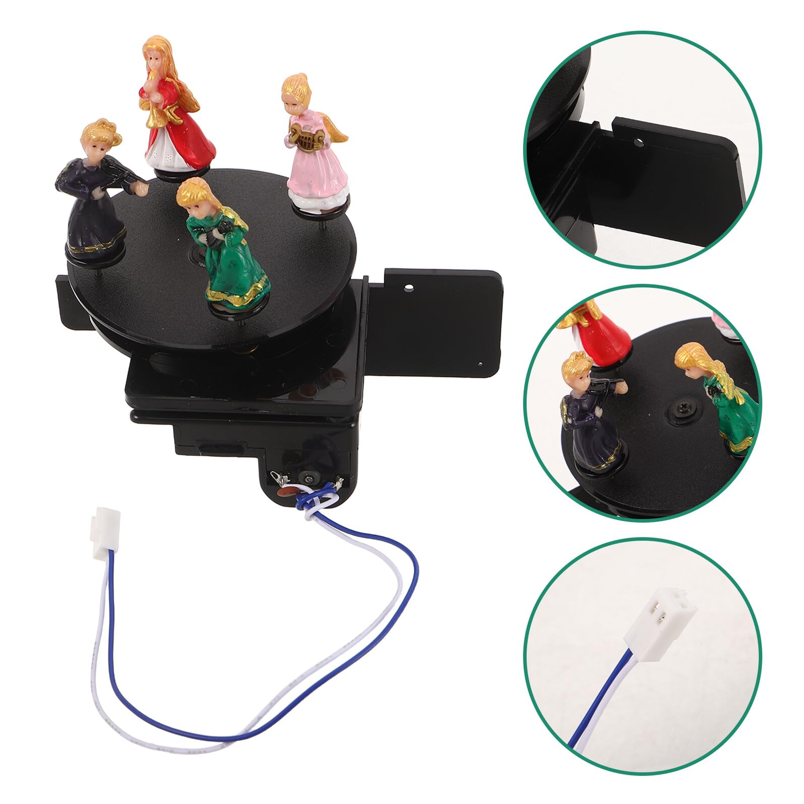 BESTYASH Accesorio Giratorio de Plástico Plataforma Estable y Animación Ligera para Reloj de Cuco Adecuado para Reparación y Decoración de Relojes de Pared
