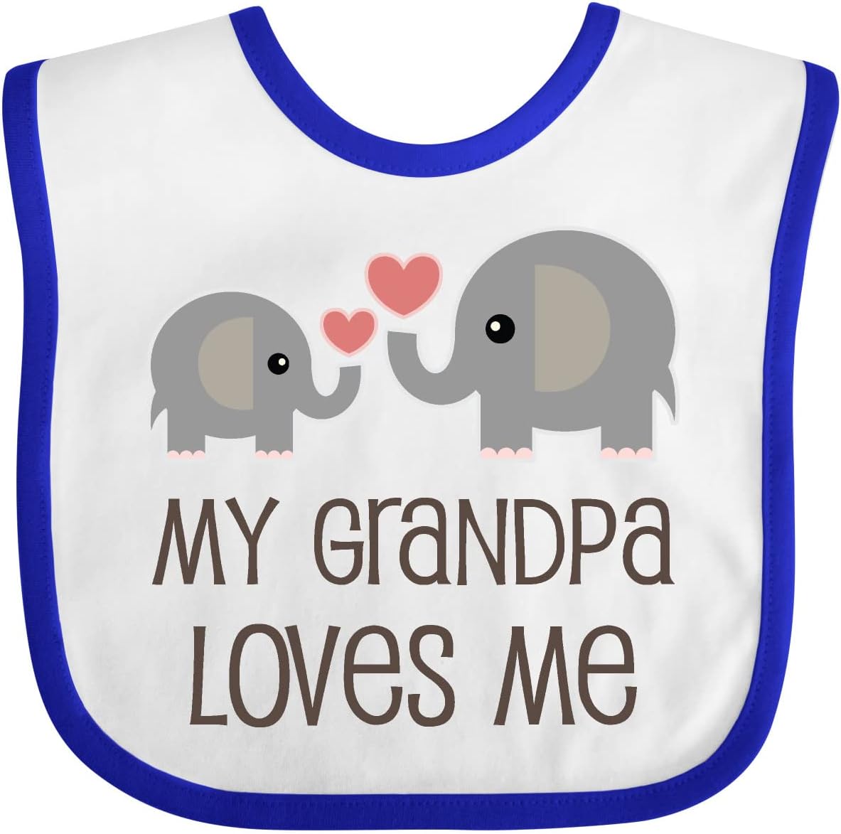 inktastic My Grandpa Loves Me Baby Bib