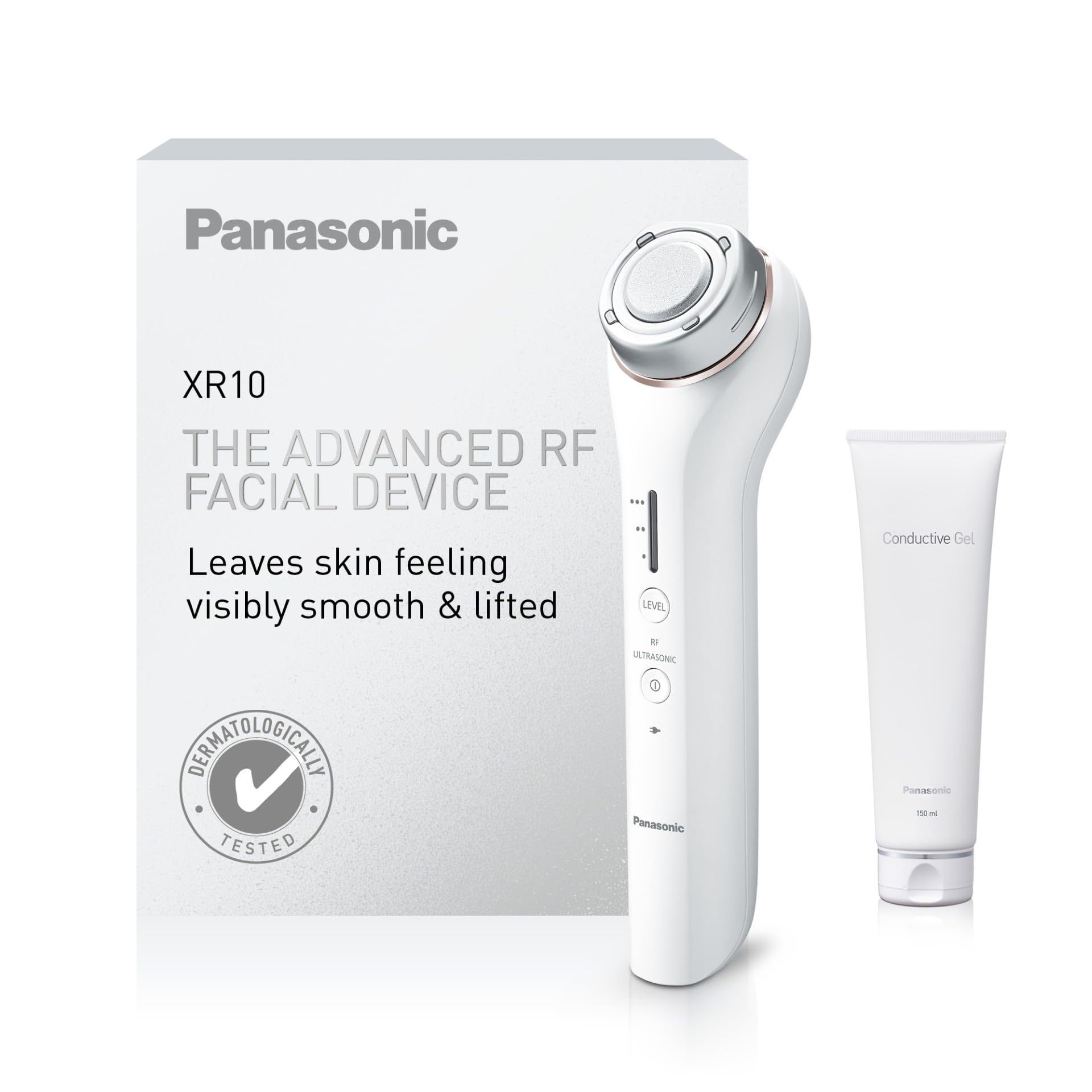 Panasonic EH-XR10 Advanced RF Radio Frequency Device with Ultrasonic Technologies for Anti-Aging Skin Tightening, Wrinkle Repair and Gradual Face Lifting