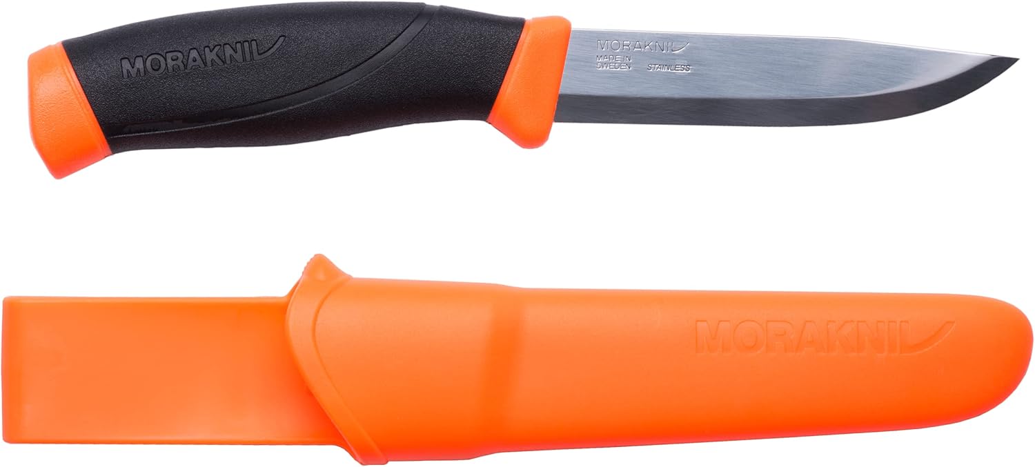 Morakniv Companion Heavy Duty Knife with Stainless Steel Blade, 4.1-inch