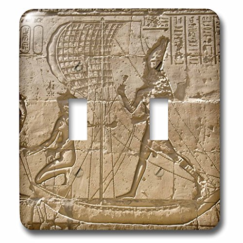 Interrupteur double à bascule Égypte Edfou plaque murale décorative lsp_69691_2