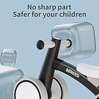 Vista 6 de SEREED - Bicicleta de equilibrio para bebés de 1 año, niños y niñas de 12 a 24 meses, primera bicicleta para niños de 4 ruedas, regalos de primer