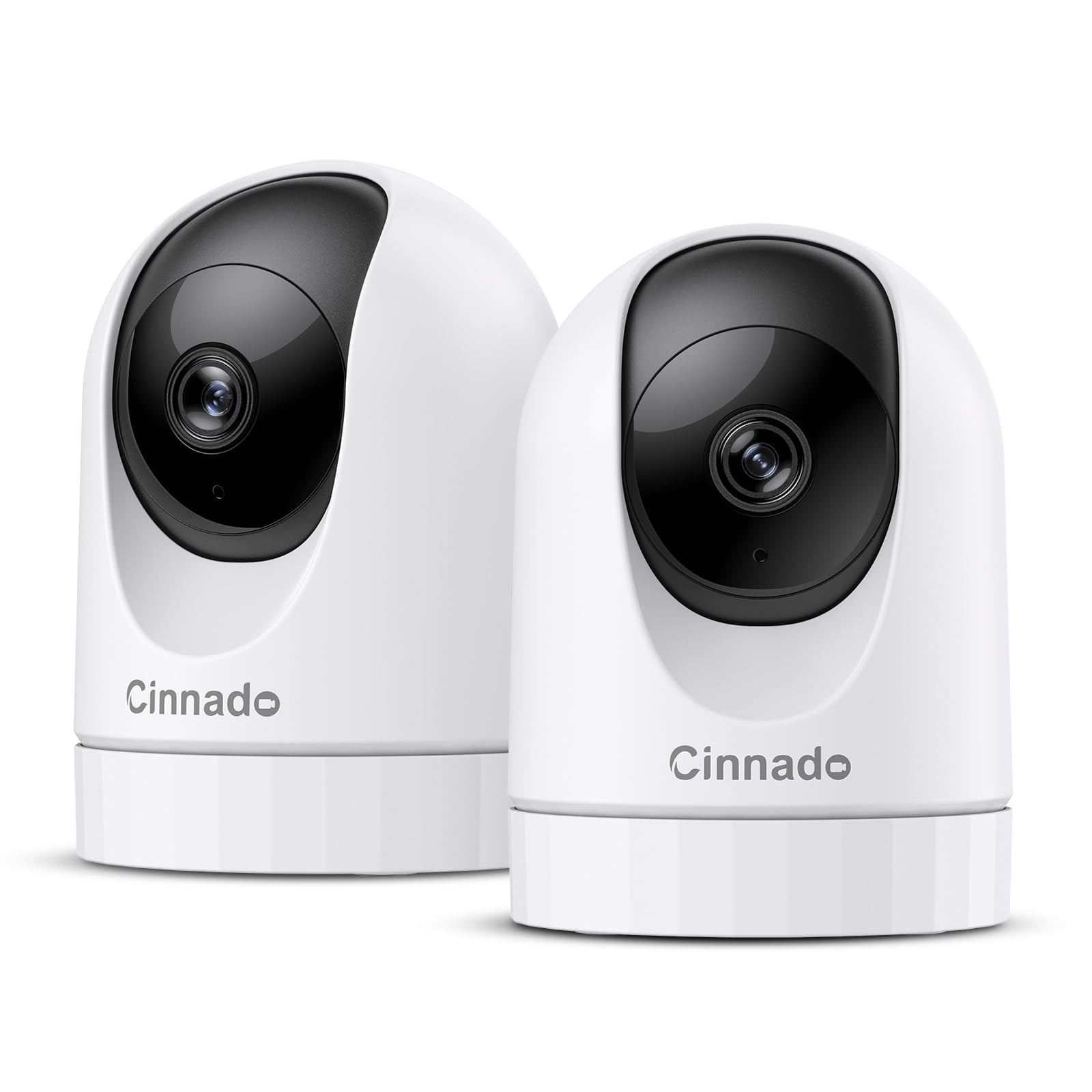 Cinnado Telecamera WiFi Interno - 2K(3MP) Videocamera Sorveglianza Interno Wi-Fi per Baby con Pan/Tilt, Rilevamento del movimento e sirena, Audio Bidirezionale, D1 2P