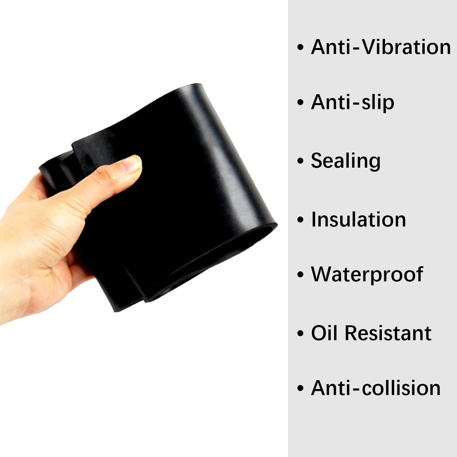 Solid Rubber Strip Roll 1/16 (.062)" Thick X 4" Wide X 10'Long 2