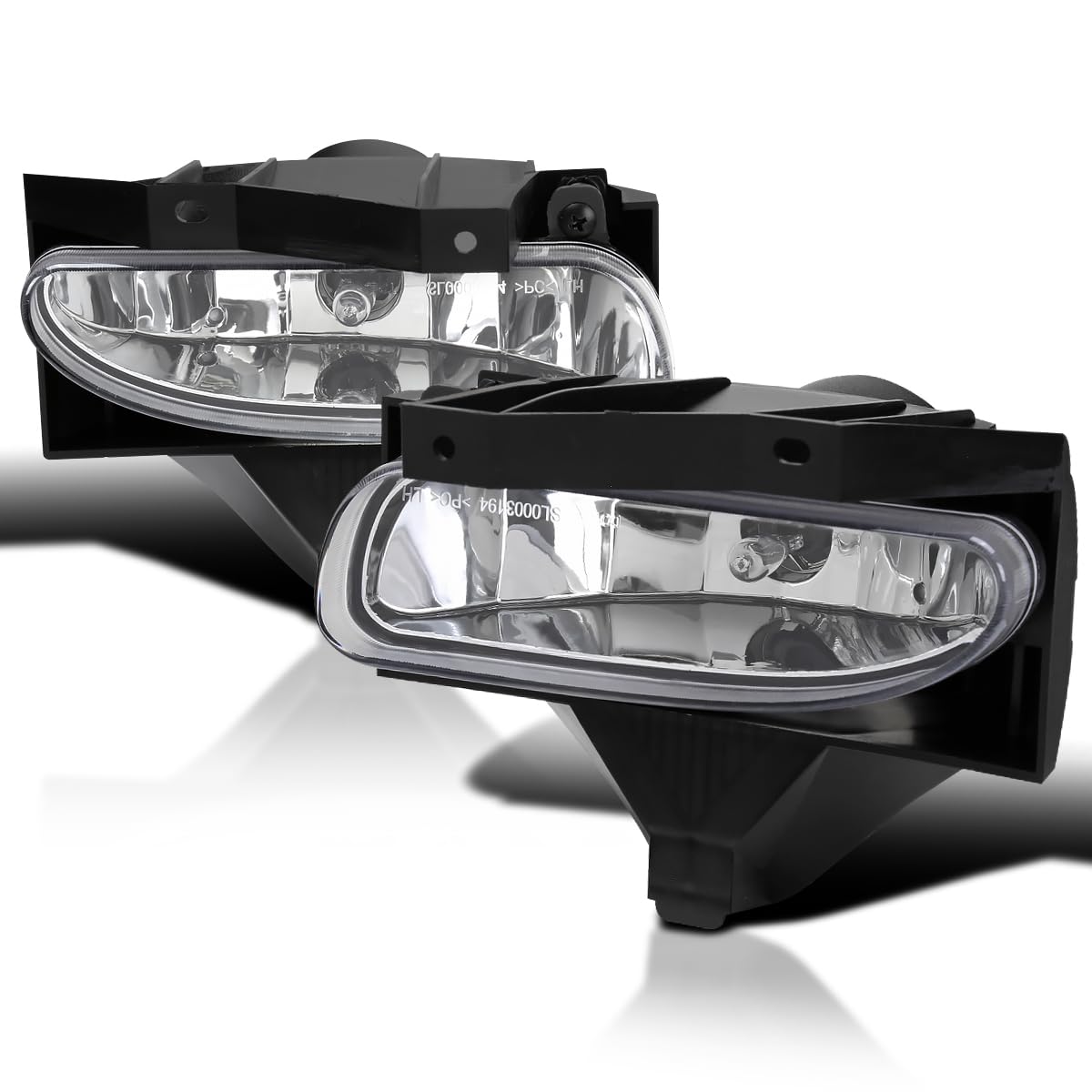 Spec-D Tuning Clear Driving Fog Lights + Bulbs + Switch Compatible with 1999-2004 Ford Mustang GT Models L+R Pair Assembly