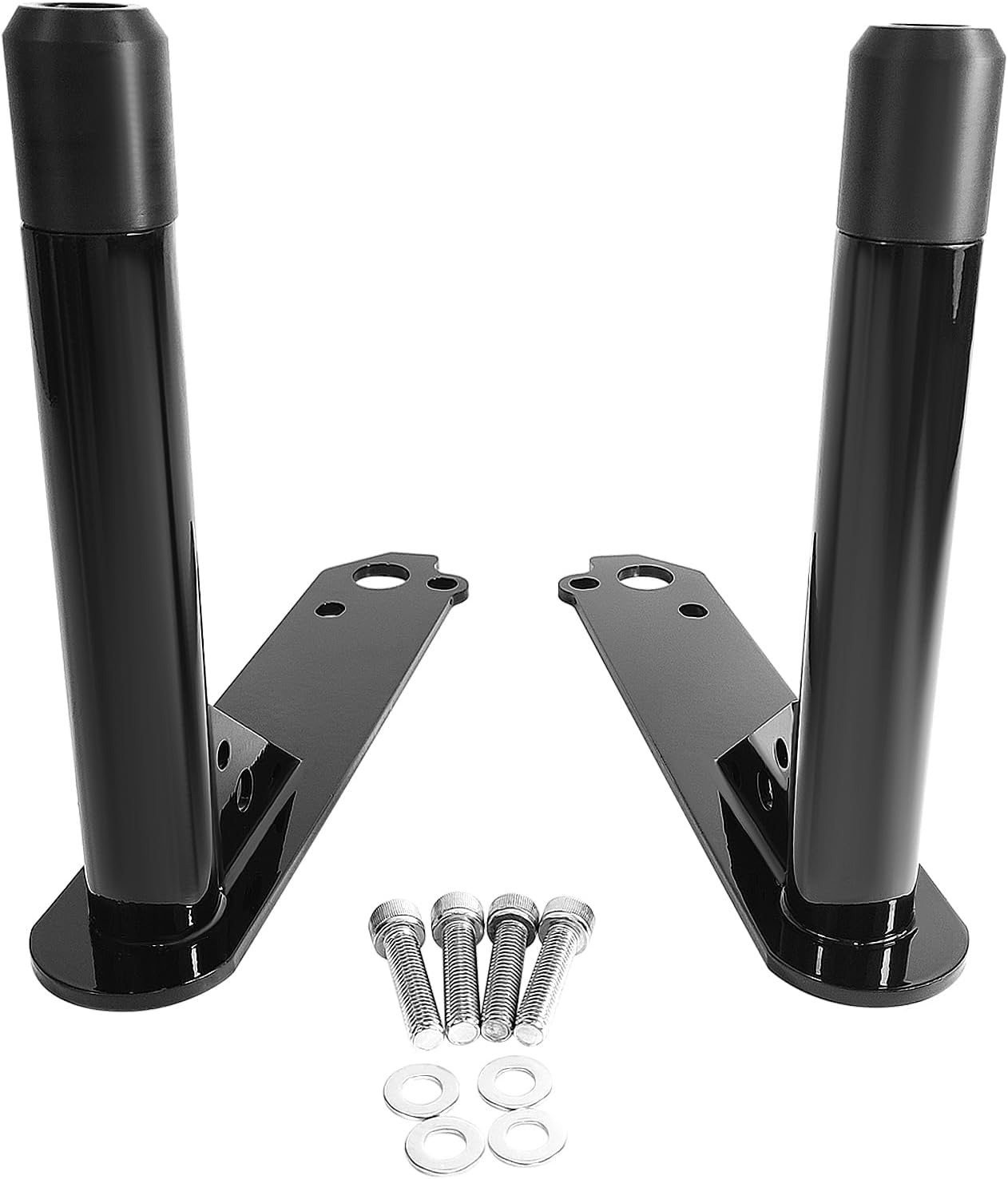 Highway Footpegs Engine Guard Crash Bar Support Portection for Indian Scout and Scout Bobber (Left+Right Gloss Black)