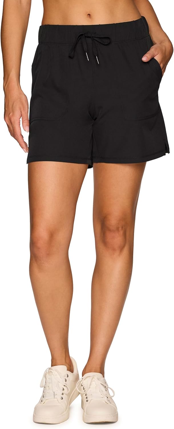 RBX Active Women's Walking Shorts, Stretch Woven Quick Drying Workout Hiking Short with Pockets, with Plus Sizes