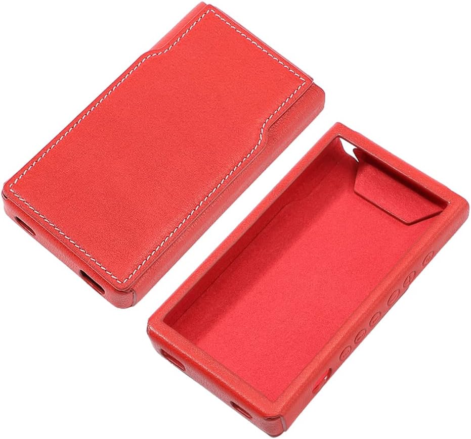Genuine Leather Protective Shell Skin Case Cover for Sony Walkman NW-ZX700 NW-ZX706 NW-ZX707 (Black)