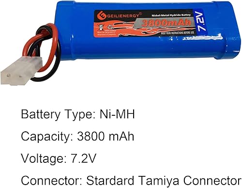 Miniatura 5 de 7.2V Ni-Mh 3800mAh Coche RC de alta capacidad, camión RC, tanque de control remoto, paquete de batería recargable de barco RC para coche de carreras