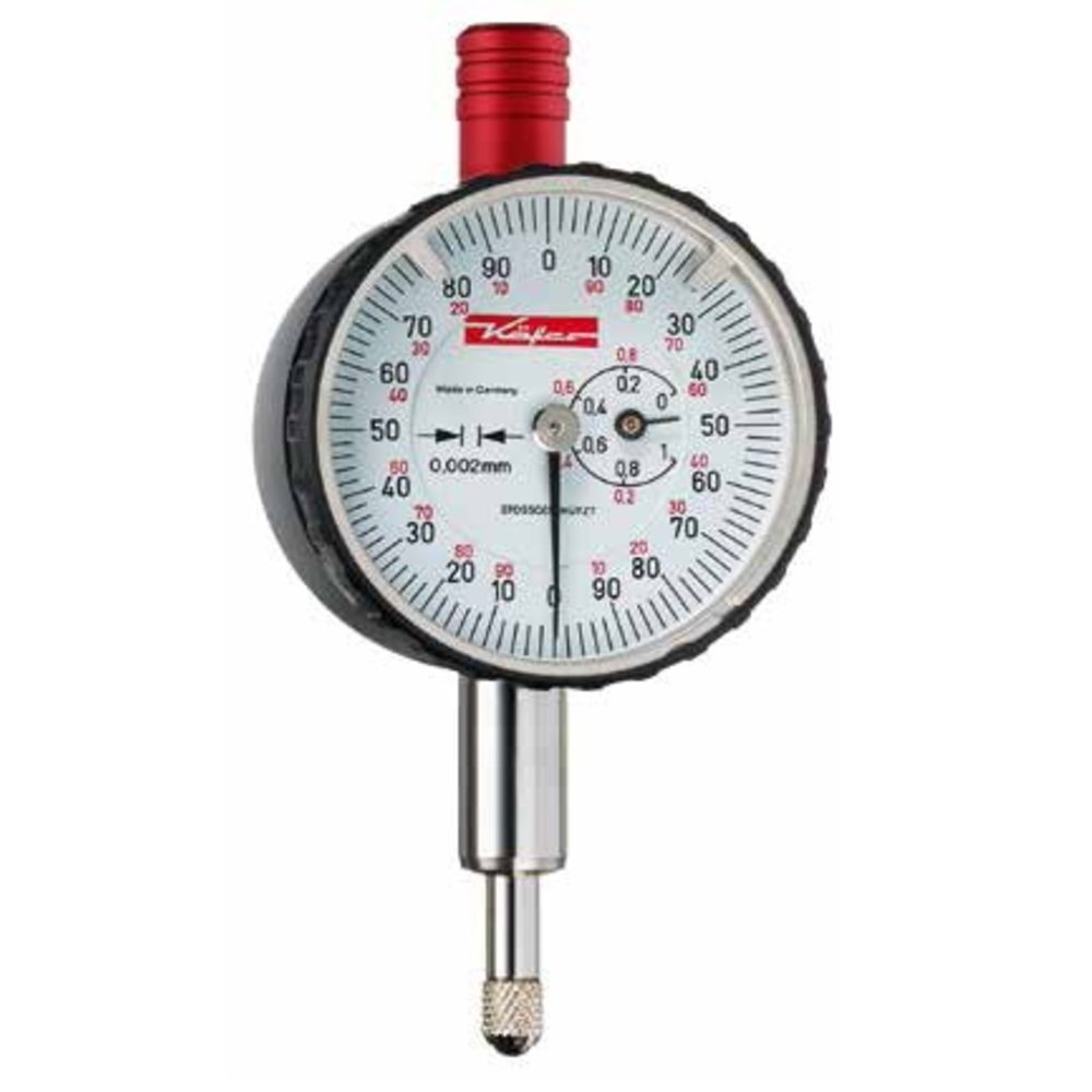 Reloj comparador de escarabajo KM 500 R, 0-1 mm, lectura 0,002 mm, perno 40 mm