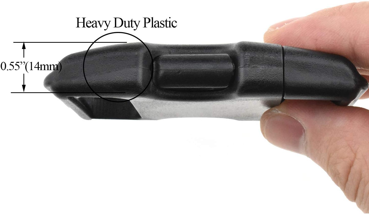 HAO PRO Quick Side Release Buckles Clips Snaps Dual Adjustable No Sewing Heavy Duty Plastic 1.5' Wide 2 Pack Replacement for Nylon Strap Boat Cover Backpack Fanny Pack Nylon Webbing Belt Dog Collars