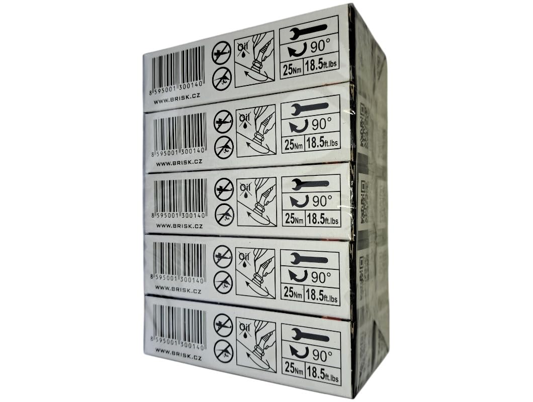 BRISK Silver DR15YS 1334 - Bujías de gasolina GLP GPL CNG (10 unidades) Llave Bujias