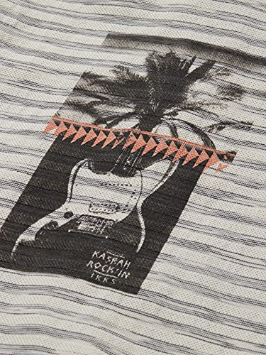 IKKS Baby-Mädchen Polo Blanc Manches Courtes rayé Polohemd, gebrochenes weiß, 62