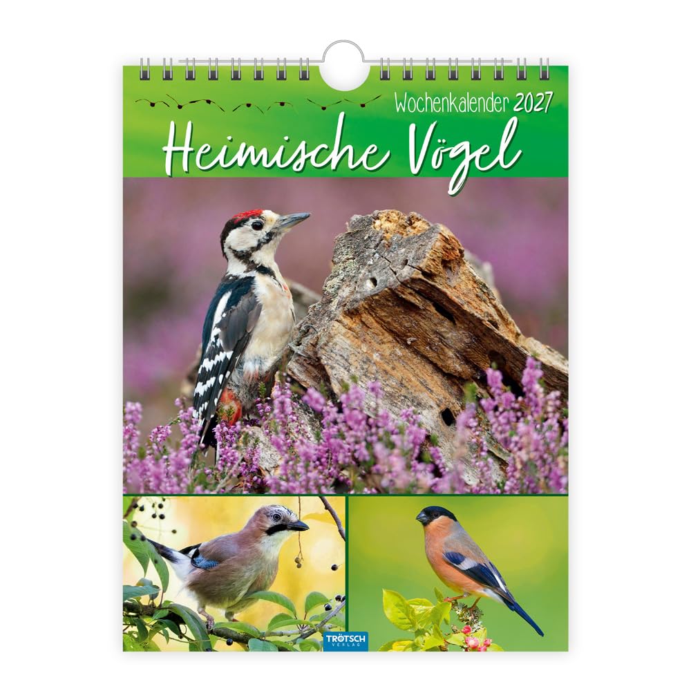 Trötsch Verlag Gmbh & Co. Kg Trötsch Wochenkalender Zum Hängen Heimische Vögel 2027: Wandkalender