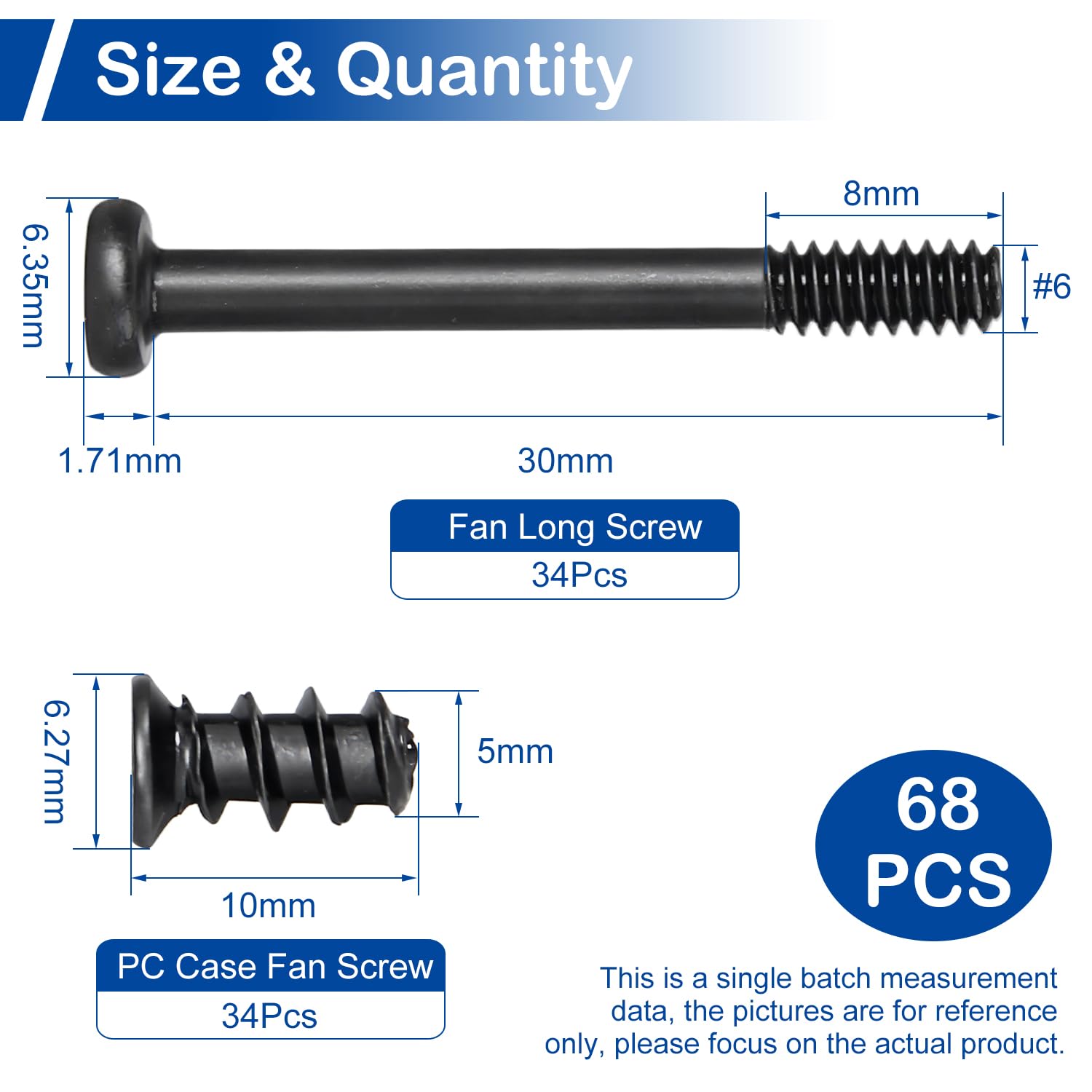 Computer Cooling Fan Screws Kit - 68 Pcs -3