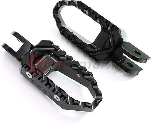 MC MOTOPARTS Estriberas negras delanteras anchas CNC Touring compatibles con MT-07 MT-09 13-18 YZF R3 15-18 MT-10 16-19 2020 2021