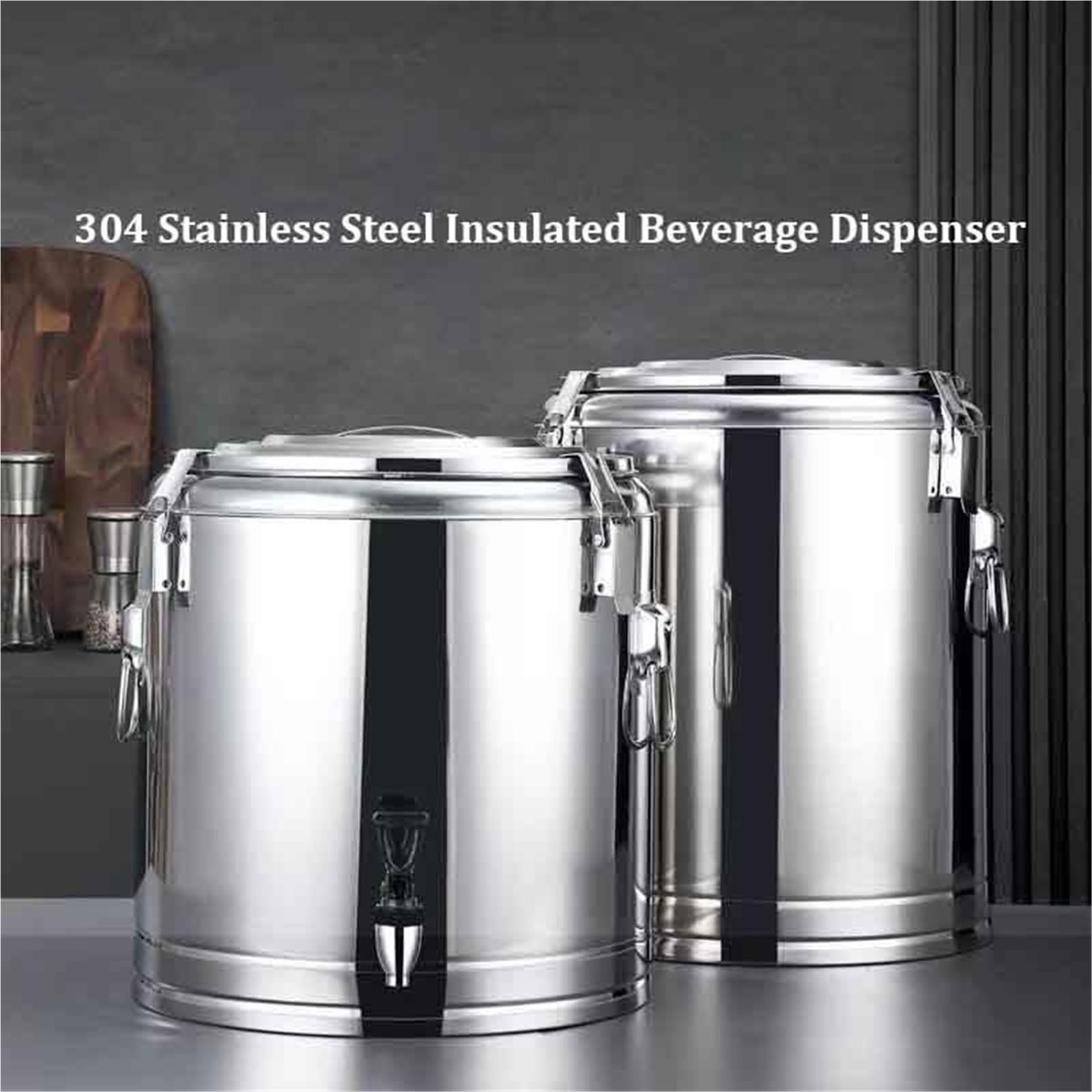 Distributeur De Boissons Isotherme 40 L, Grand Distributeur De Café/Thé Thermique En Acier Inoxydable Avec Robinet, Distributeur De Boissons Professionnel Pour Fêtes, Événements Et Traiteurs (Sans Ro