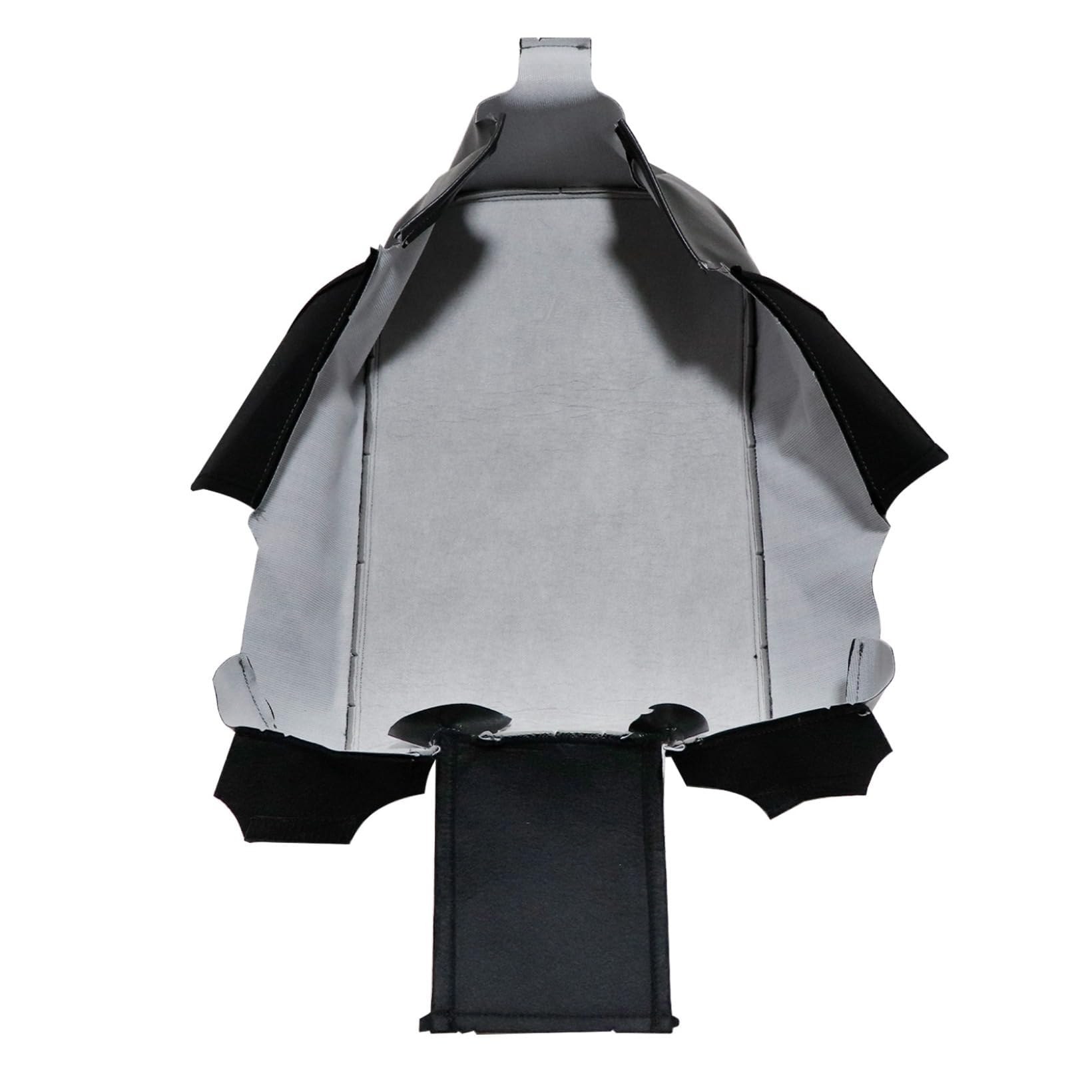 NLQR Front Middle Jump Seat Cover Replacement - Dark Gray Leather For Chevy Silverado GMC Sierra 1999-2007