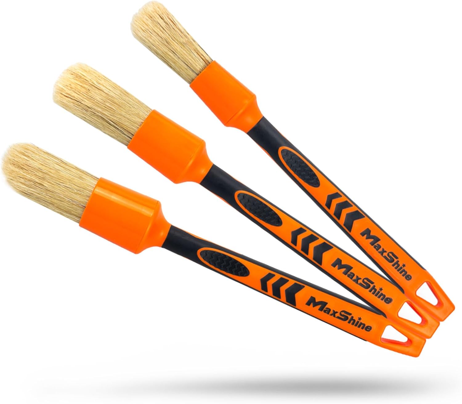Maxshine Universal Combo Detailing Brush – Classic Boar’s Hair Bristles – Versatile Interior & Exterior Cleaning Brush for Wheels, Vents, Badges & More