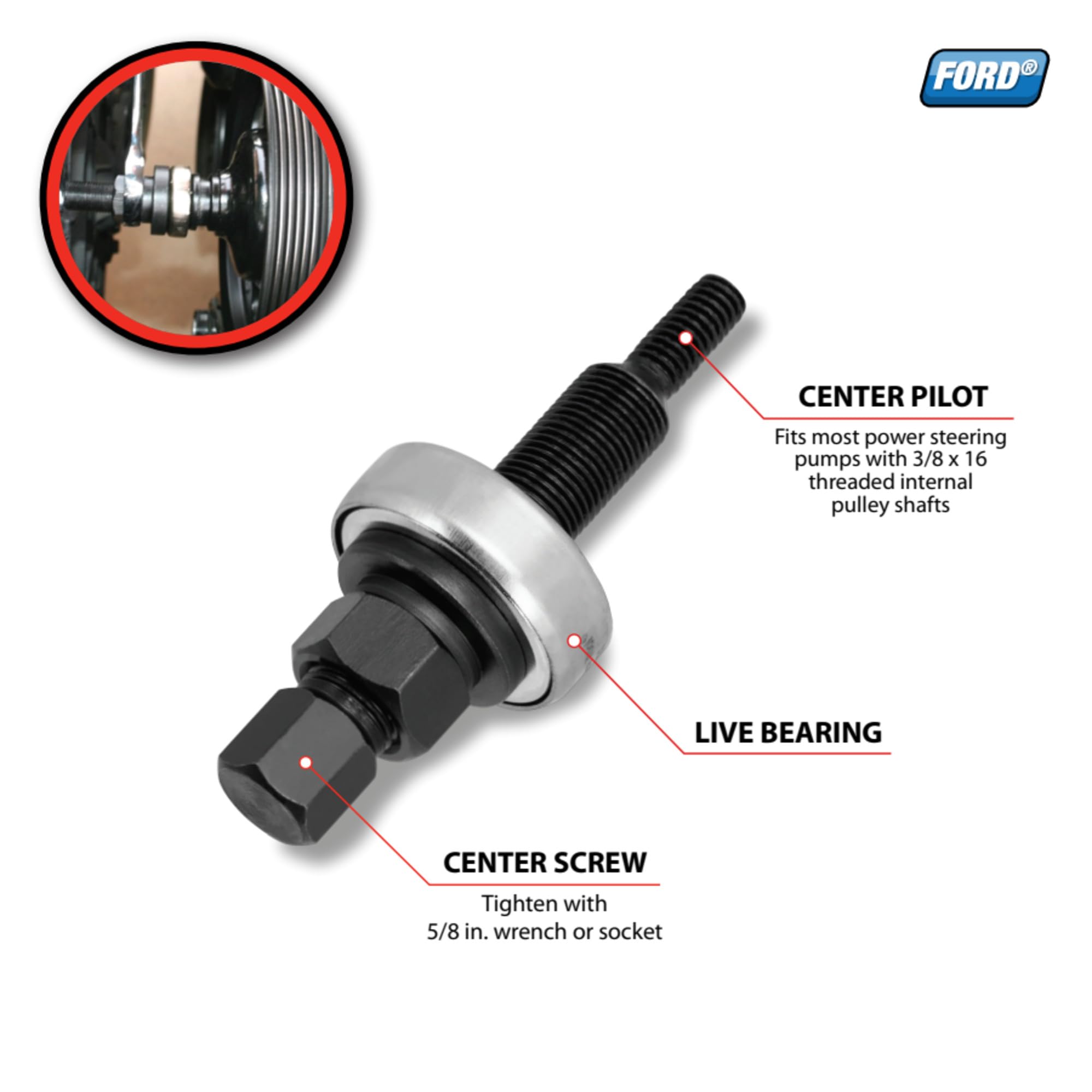 4WD SPINDLE PULLER フロントスピンドルプーラー Amazon.com: Performance Tool W87021 Power Steering Pump Pulley