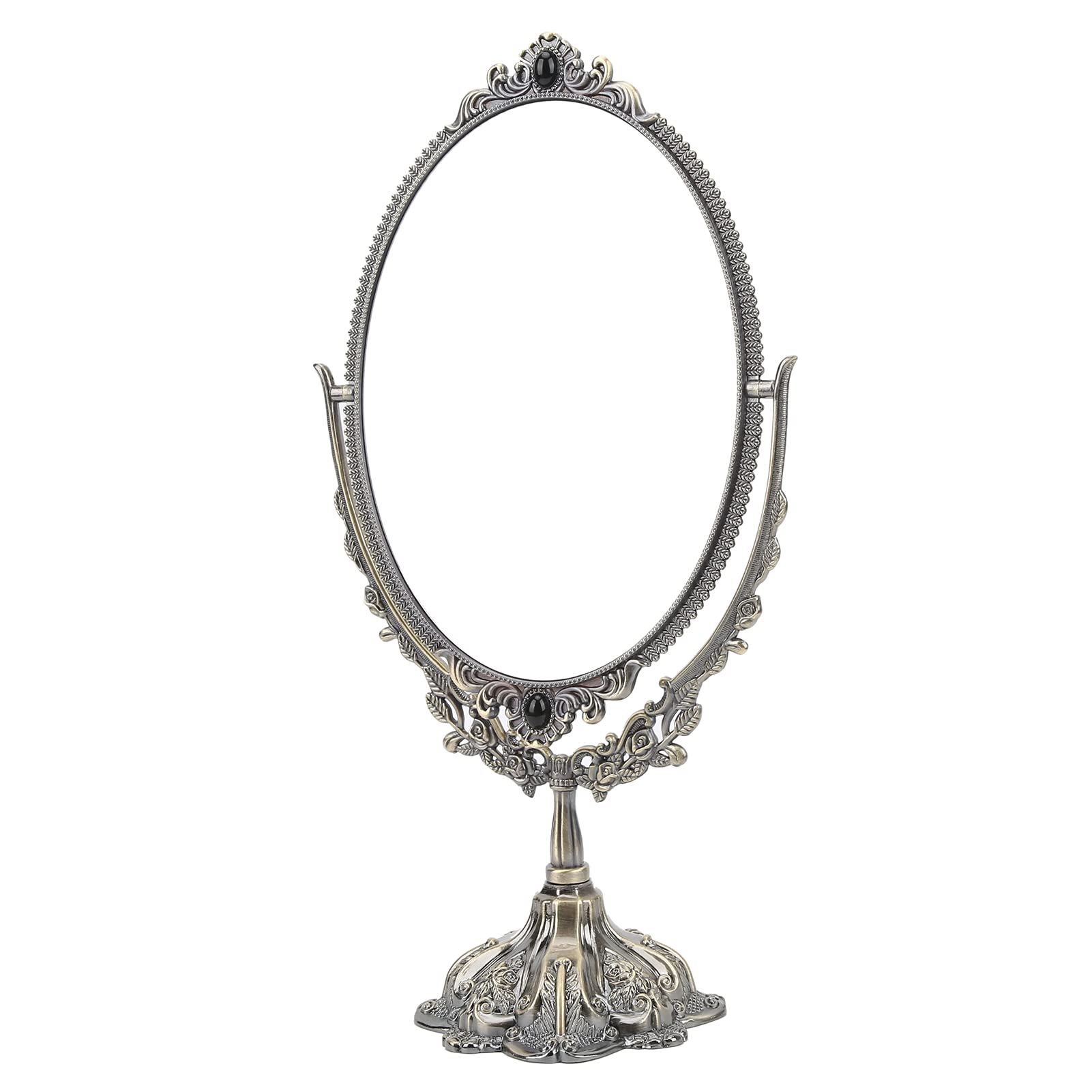 Tonysa Make-Up Mirror with 360° Rotation, Metal Antique Style (Tuba z